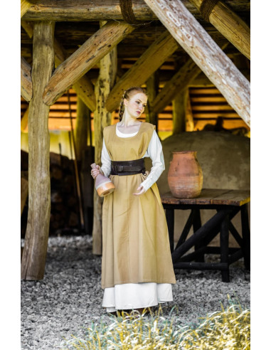 Middelalderlig kjole model Gerda, gul farve
