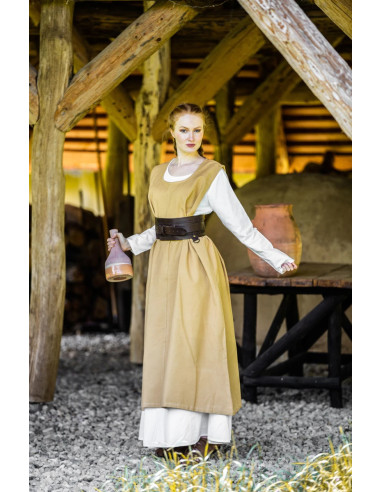 Middelalderlig kjole model Gerda, gul farve