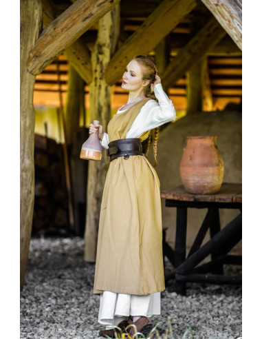 Middelalderlig kjole model Gerda, gul farve