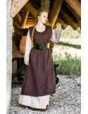 Vestido medieval modelo Gerda, color marrón oscuro