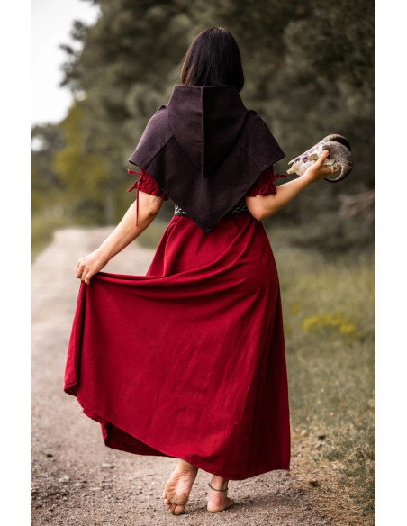 Gugel vikingebrunt hoved ulv model...