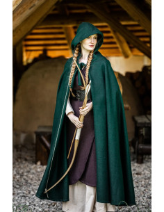 Klassischer mittelalterlicher Umhang Elinor in grüner... 2