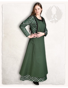 Mittelalterkleid der Dame Juliana, dunkelgrün 2