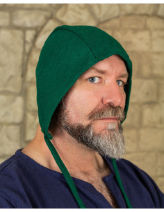 Crespina medieval de campesino Martinus, lana verde