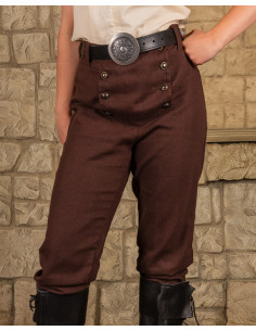 Middeleeuwse broek in bruine kleur Pollard model 2