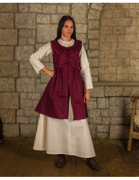Sobrevesta Medieval Clara en burdeos