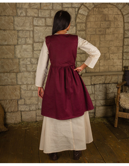 Clara Medieval Surcoat i Bordeaux
