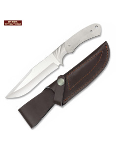 Jagtkniv uden kant, klinge 14 cm.