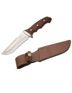 Cuchillo de caza con mango en madera