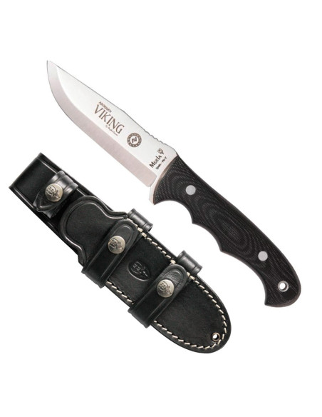 Muela Vikingmes micarta lederen foedraal