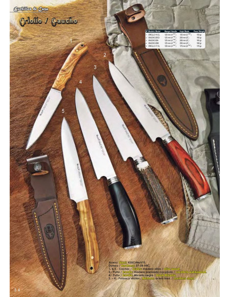 Gaucho jachtmes, zwart micarta Gaucho jachtmes, zwart micarta