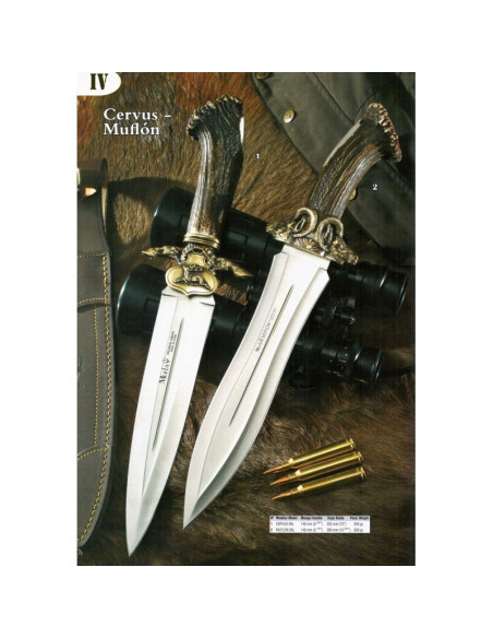 Cervus-Messer mit Hirschhorngriff