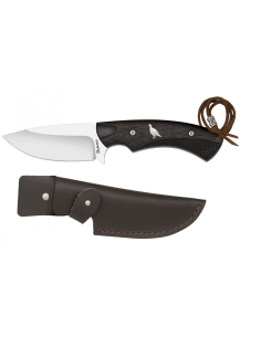 Cuchillo de caza Perdiz con funda de cuero (largo 22,3 cm.)
