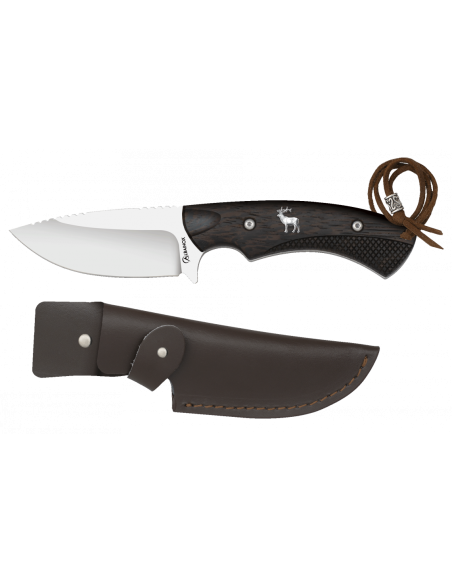 Ornejagtkniv med læderskede (længde...