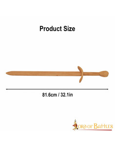 Espada medieval de madera para prácticas (81,6 cm.) 2