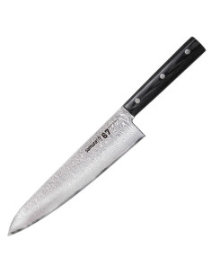 Damaskus 67 serie Santoku Samura kniv, klinge 208 mm.
