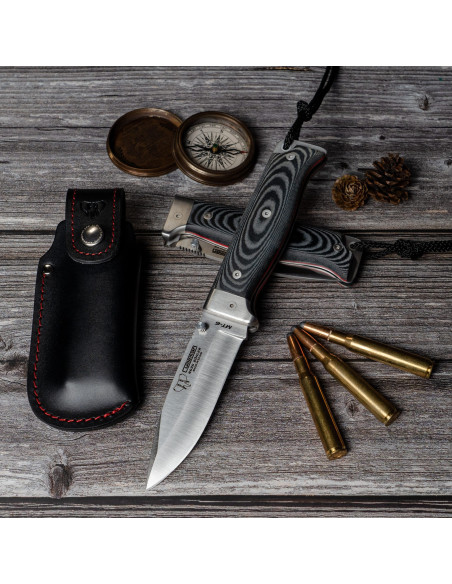 Jagtkniv MT-6, sort micarta håndtag