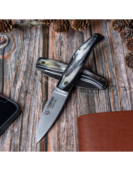 Delta-Jagdmesser, Griff aus poliertem...