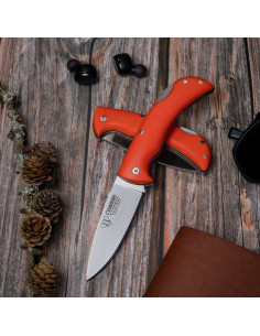 Navaja de caza Athenea, mango G10 naranja