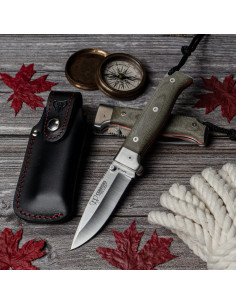 Jagdmesser MT-4, grüner Canvas-Griff