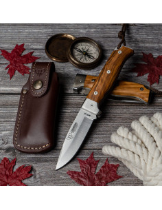 Jagtkniv MT-4, satin naturligt olivengreb