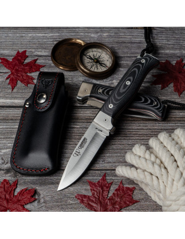 Navaja de caza MT-4, mango micarta negra