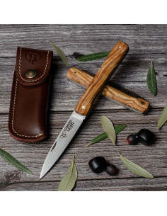Navaja de caza Vendetta, mango olivo natural satinado...