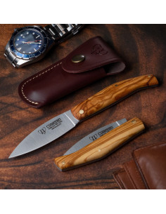 Cudeman Jagdmesser, Griff aus satiniertem, natürlichem...