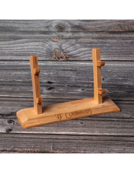 Houten basis voor 2 messen