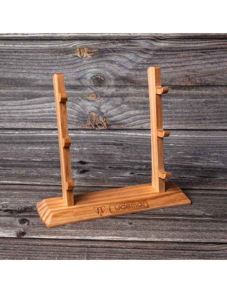 Houten basis voor 3 messen