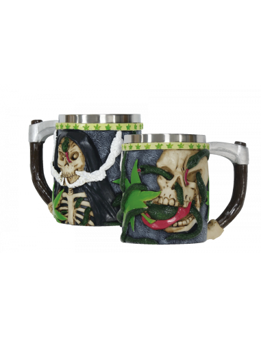 Taza de resina fantasía modelo Snake and Skull