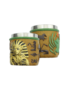 Vaso de chupito egipcio modelo Faraón y Escarabajo