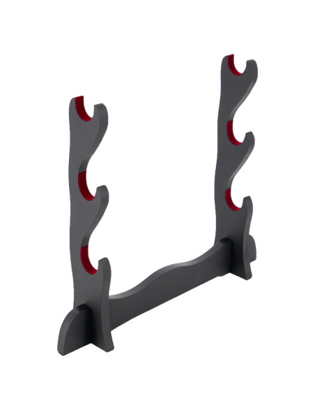 Soporte de sobremesa para 3 katanas