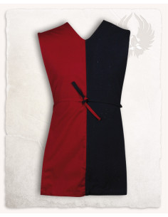 Tabardo medieval para niños modelo Felix, rojo-negro