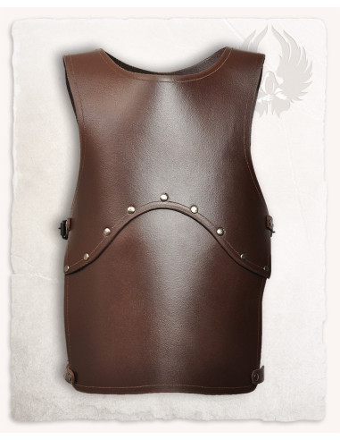 Armadura medieval de cuero para niños modelo Tobi, color marrón