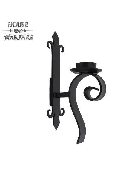 Aplique medieval de pared para 1 vela