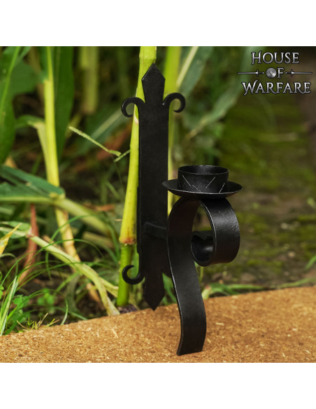 Middelalderlig væglampe til 1 stearinlys