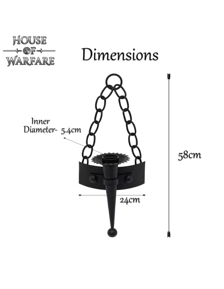 Væglampe middelalderkæder til 1...