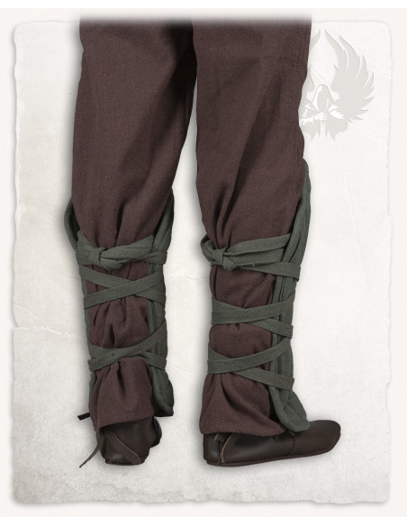 Olivgrüne gepolsterte Beinschienen...