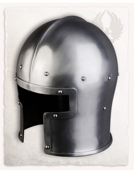 Barbuta medieval metálica modelo Manolo