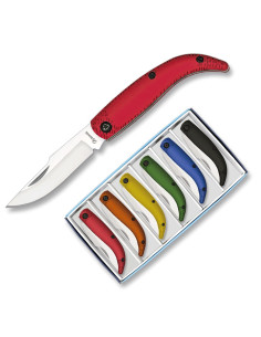Sæt 6 farvede knive