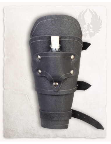 Brazalete con bolsillo para poción modelo Geralt, negro mano izquierda