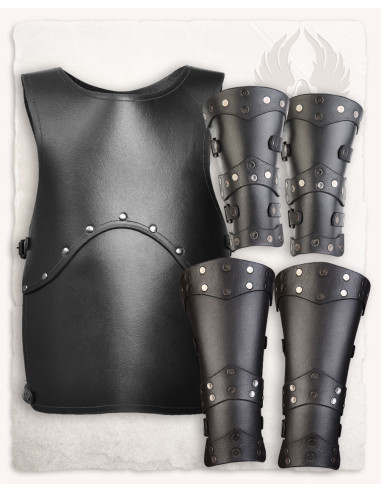 Set completo armadura para niños modelo Tobi, color negro