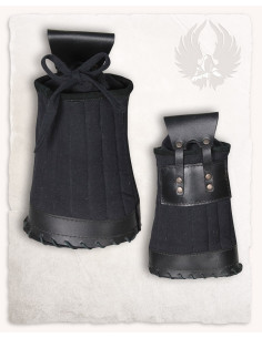 Mittelalterlicher Köcher aus Baumwolle und Leder, Modell...