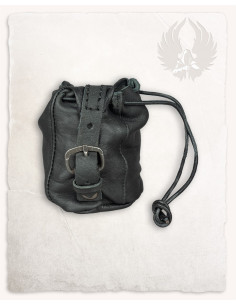 Kleine Tasche für Münzen, Belwar-Modell, schwarze Farbe
