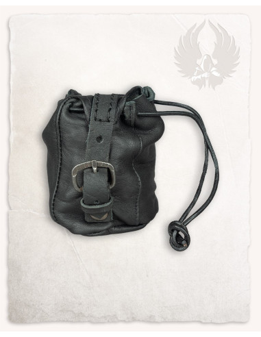 Lille taske til mønter Belwar sort farve ⚔️ Tienda Medieval