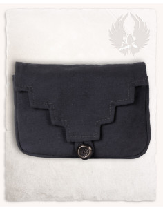 Mittelalterliche Gürteltasche aus schwarzer Baumwolle,... 2