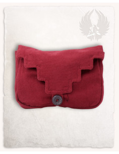 Riñonera medieval de algodón rojo modelo Borchard 2