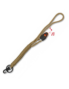 Paracord nøglering med fløjte, Coyote