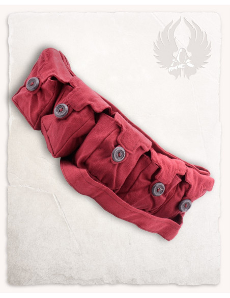 Middelalderbælte med 5 lommer...